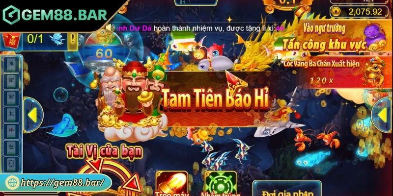 Khám phá game Tam Tiên Bắn Cá GEM88
